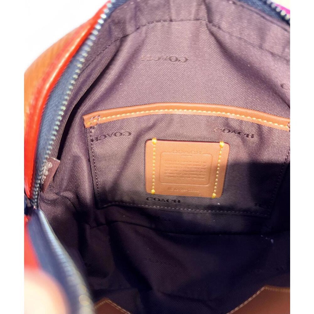 Coach Colorblock Multi Camera Bag Leather and Webbing Strap - Picture 8 of 9